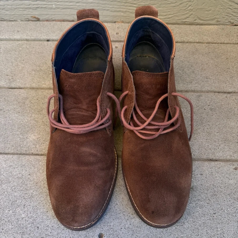 Cole Haan Ogden Stitch Chukka II Boots Muir Suede Men USA 11M Brown Style C26393